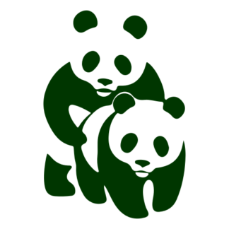 Naughty Panda Decal (Dark Green)